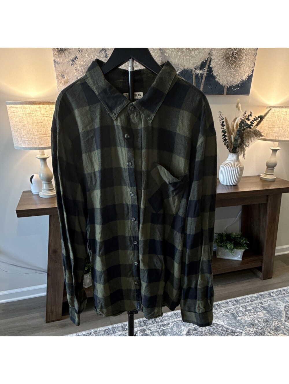 Magellan Outdoors Men’s 2XL Classic Plaid Flannel Long Sleeve Button-Down